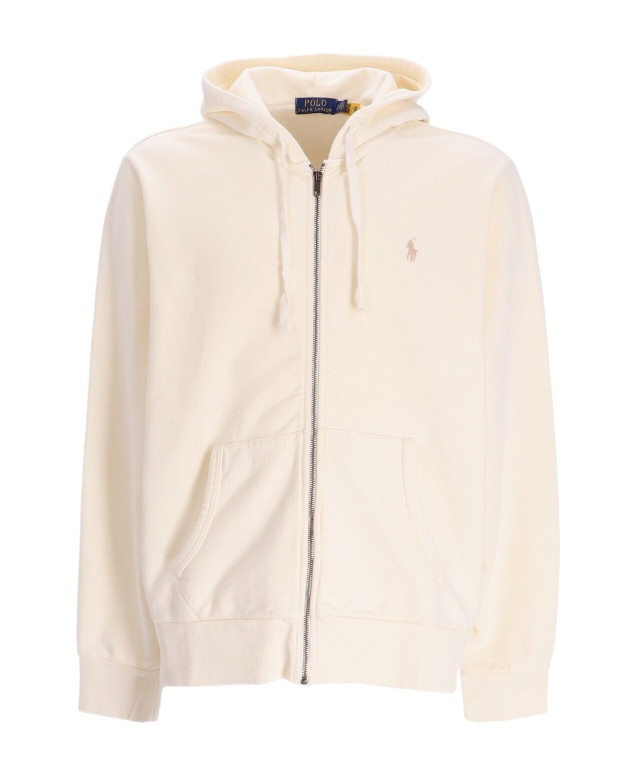 Polo Ralph Lauren Sand Cotton Sweatshirt In White