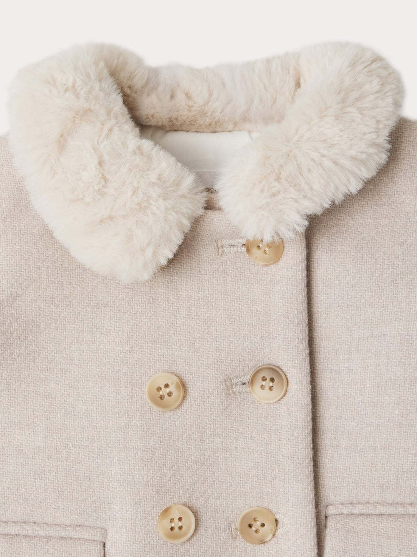 Bonpoint Moka Double-breasted Coat In Neutral