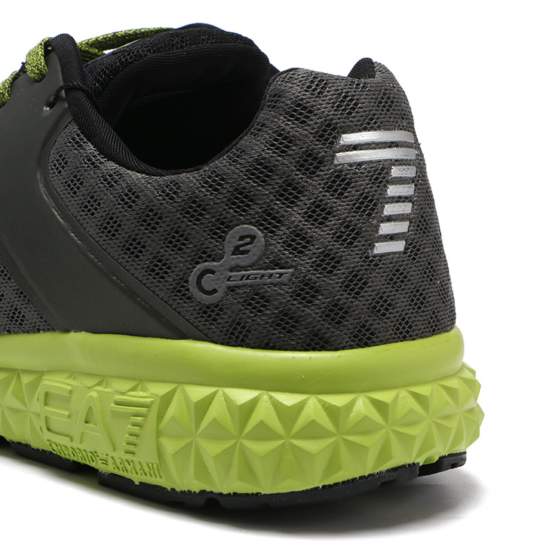 Ea7 Logo Lace Up Casual Sports Shoes In Black