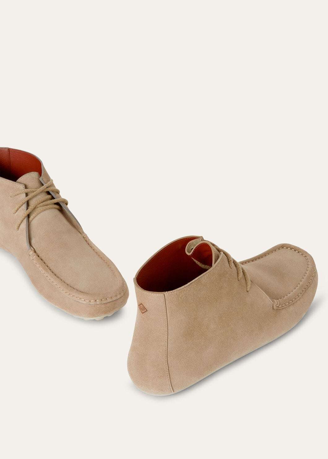 Loro Piana Dot Walk Suede Chukka Boots In Nude