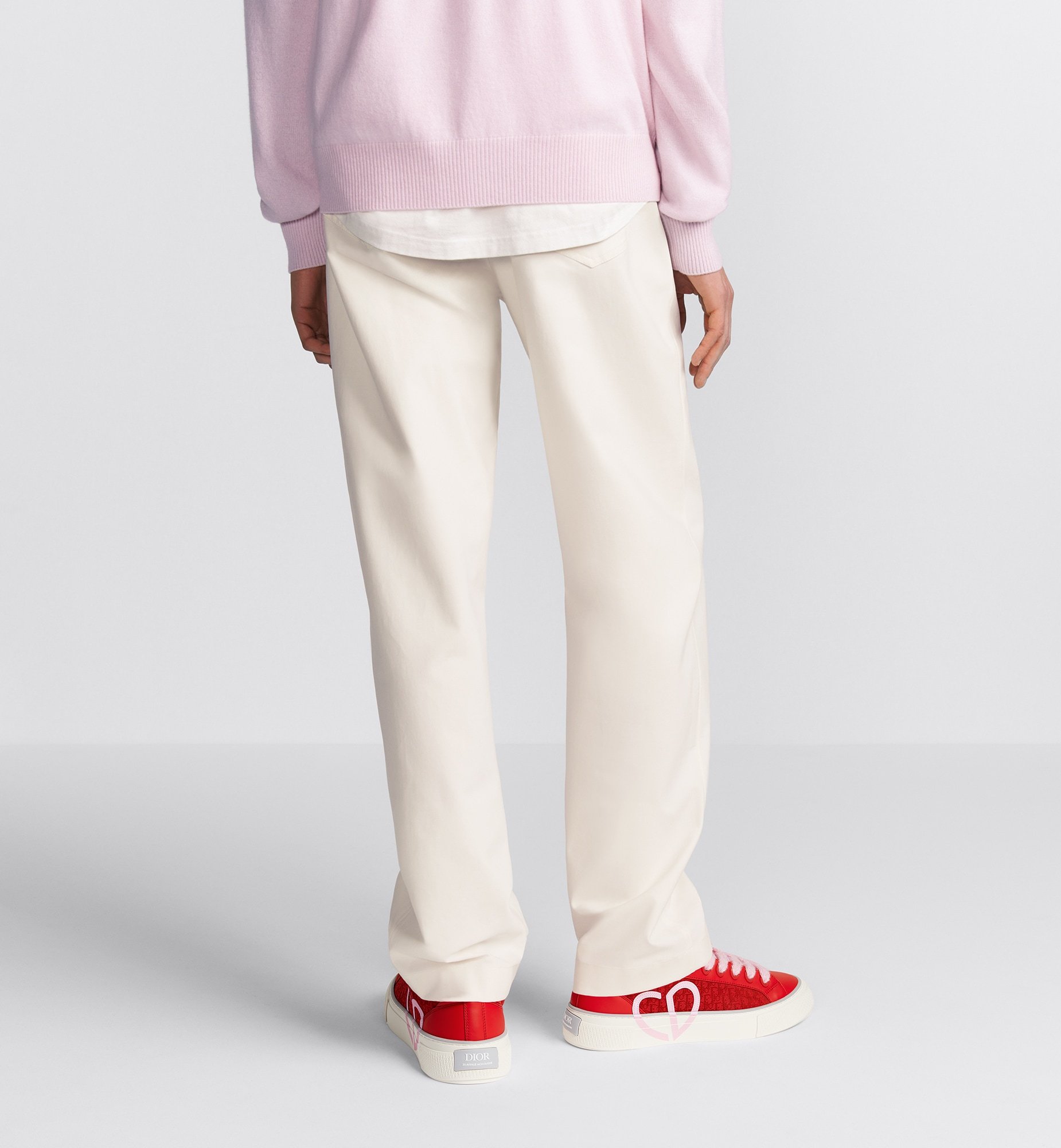 Dior Logo Casual Pants In White