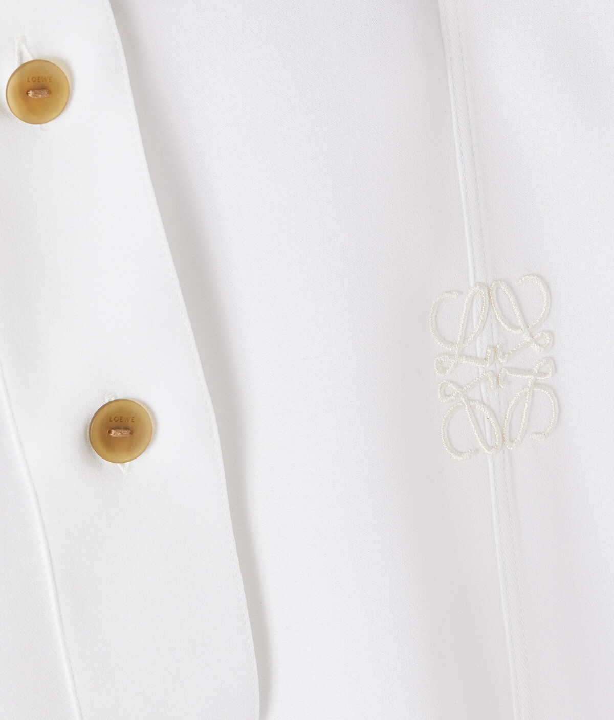Shop Loewe Ribbed Trim Polo Shirt In White