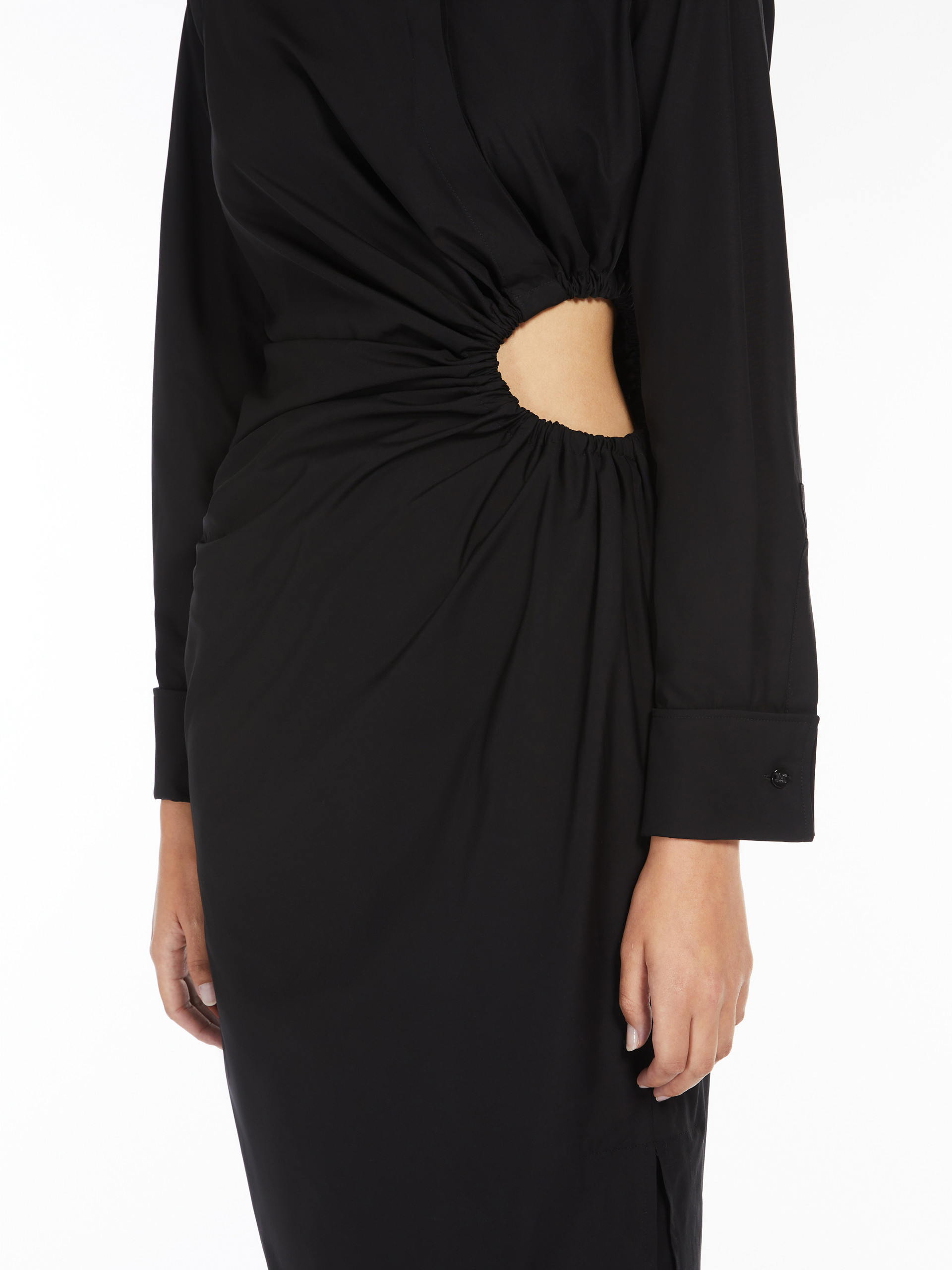 Max Mara Long-sleeved Dress In Black