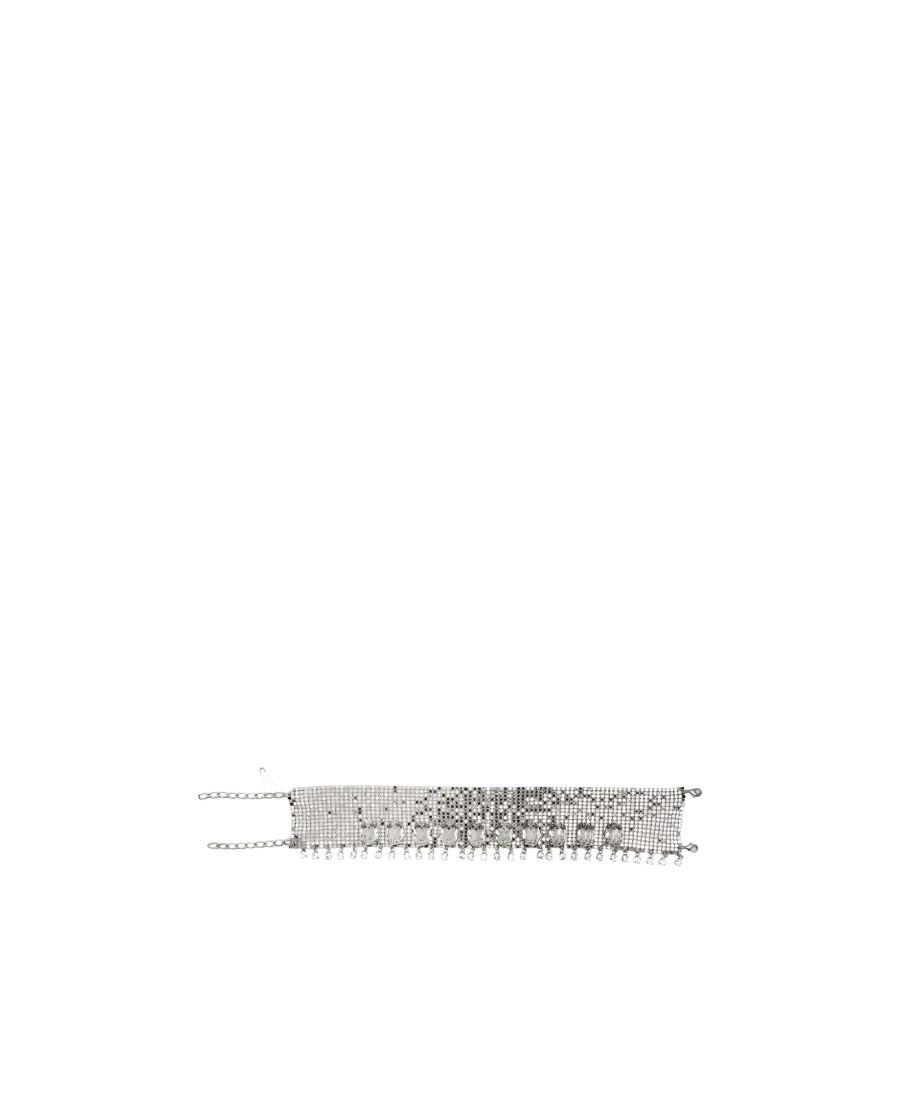 Rabanne Pixel Crystal-embellished Necklace In Gray