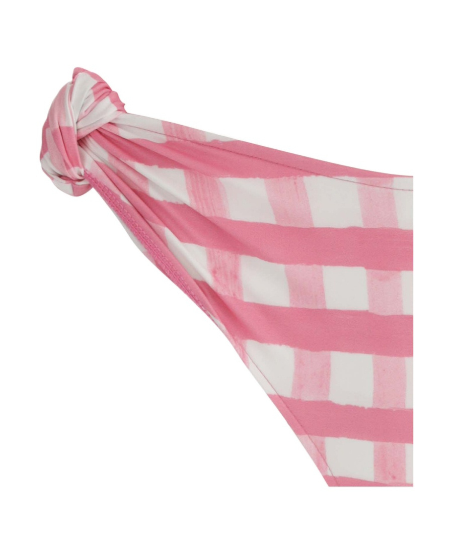 Jacquemus Check-print Bikini Bottoms In Pink