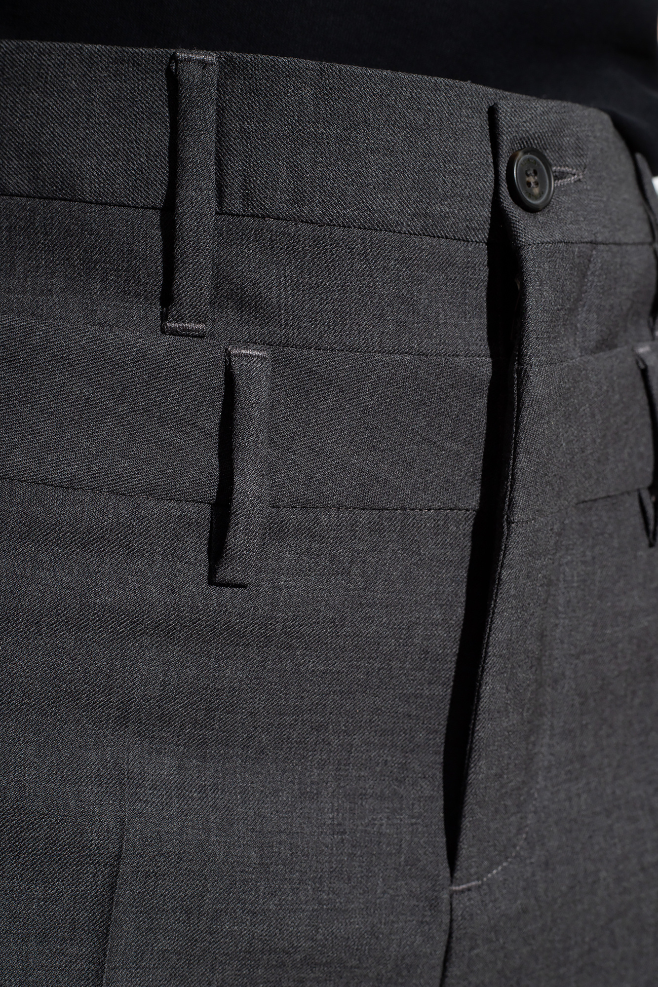 Ambush High-waisted Virgin-wool Trousers In Black