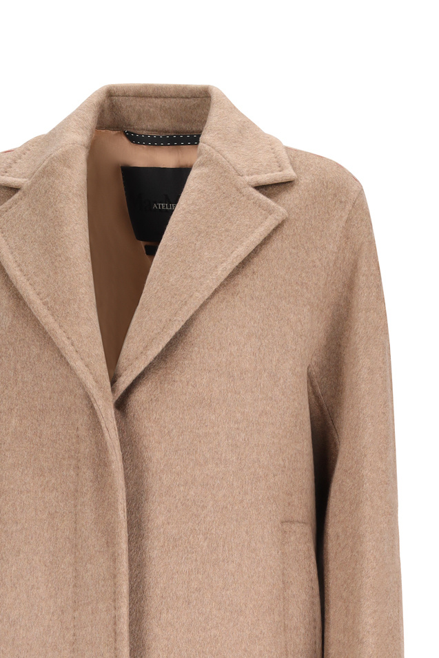 Max Mara Ardenne Long-sleeved Coat In Neutral