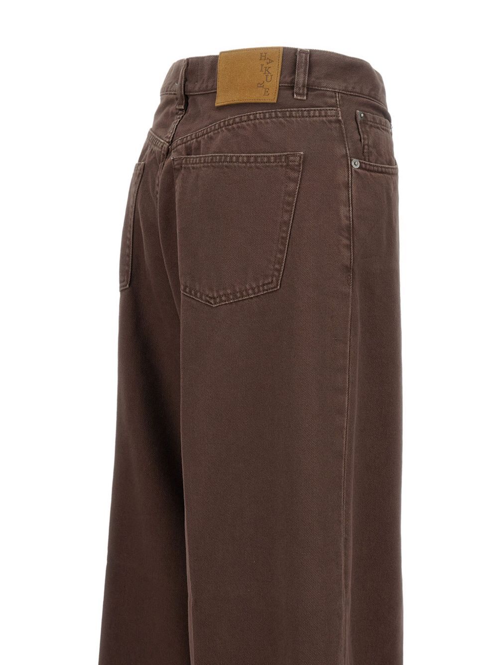 Haikure Wide-leg High Waist Trousers In Brown