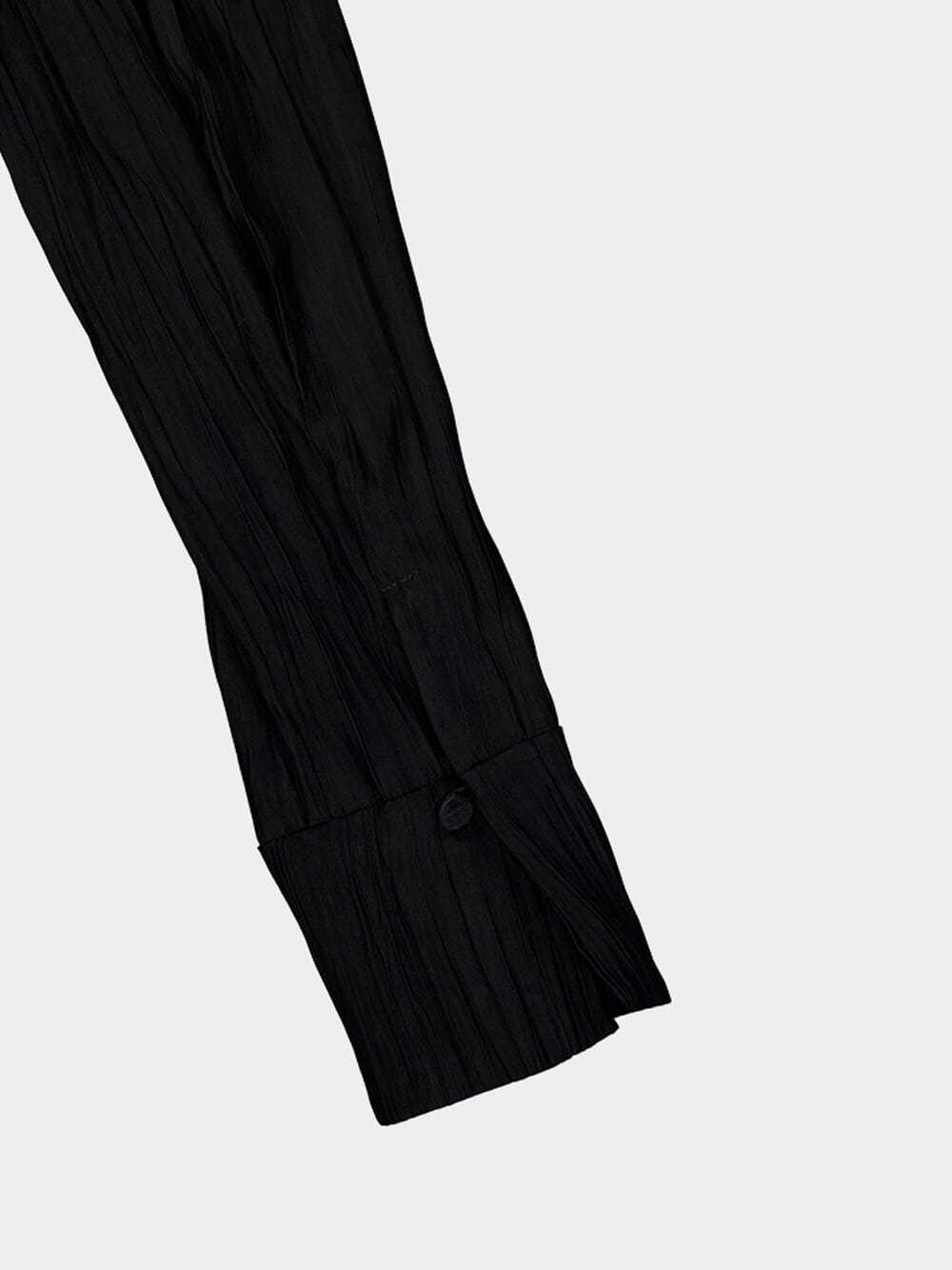 Altuzarra Carol Pleated Midi Dress In Black