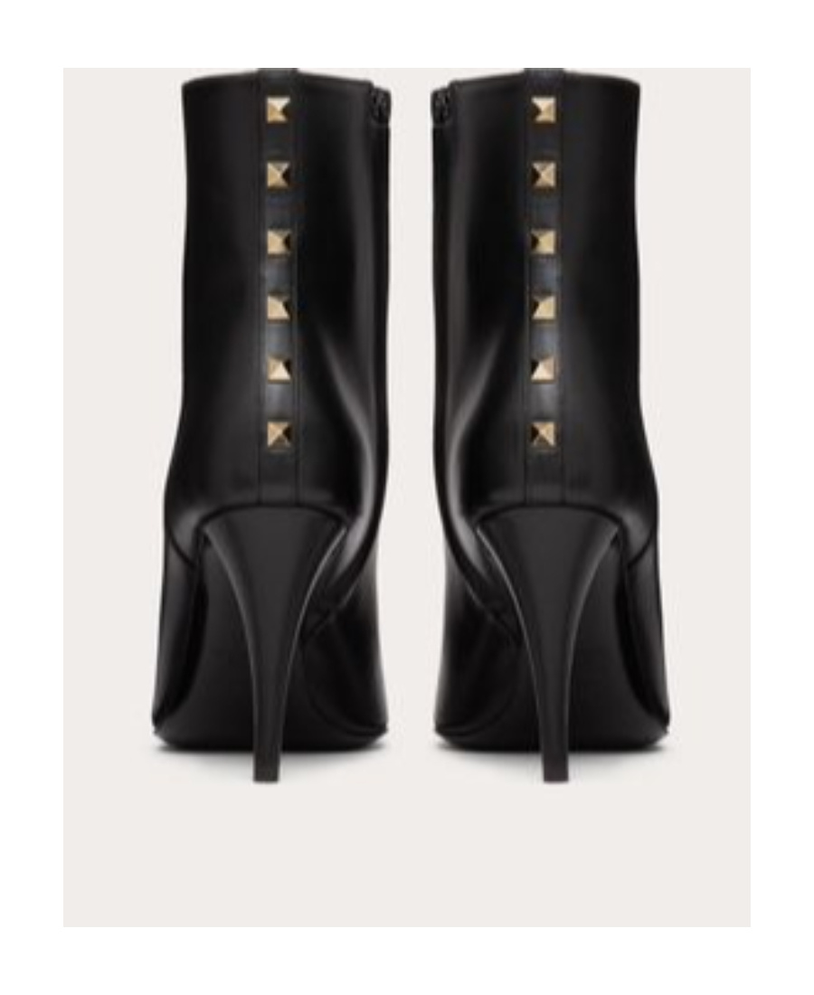 Valentino Garavani Woman Ankle Boots Black Size 8 Leather In Black