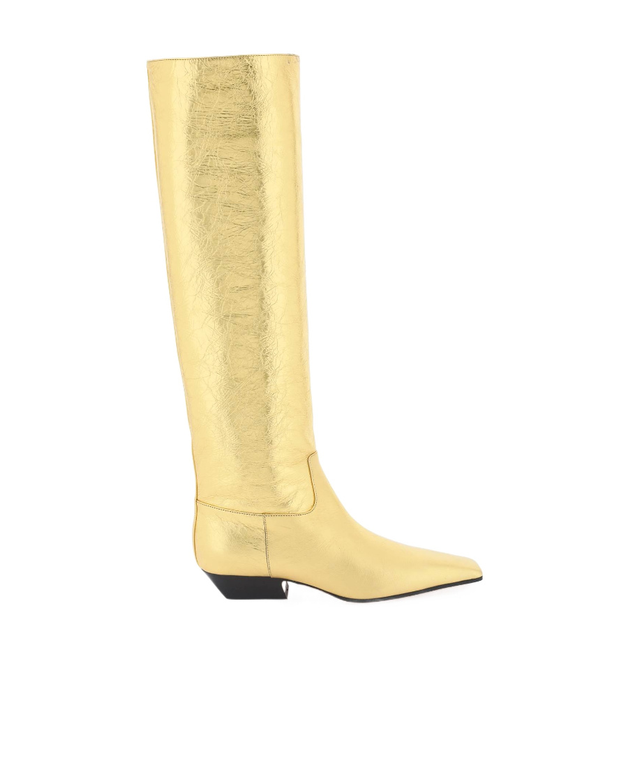 Khaite Square-headed Boots In Nude