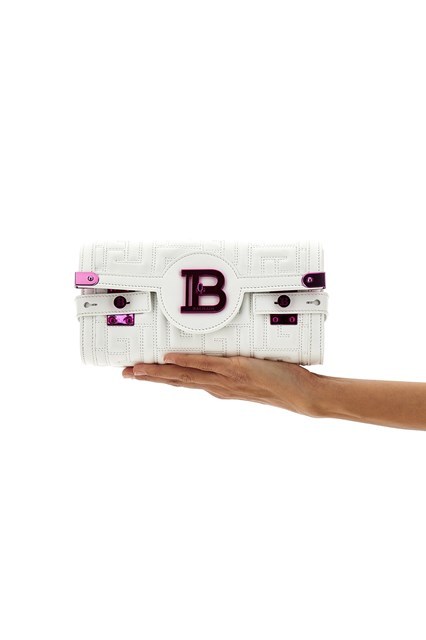 Balmain Flip Shoulder Bag In White