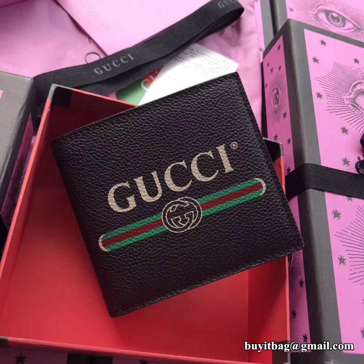 GUCCI GUCCI PRINT LEATHER COIN WALLET