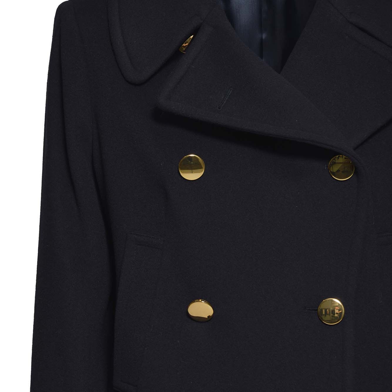Tagliatore Blanche Wool And Cashmere Black Coat In Black