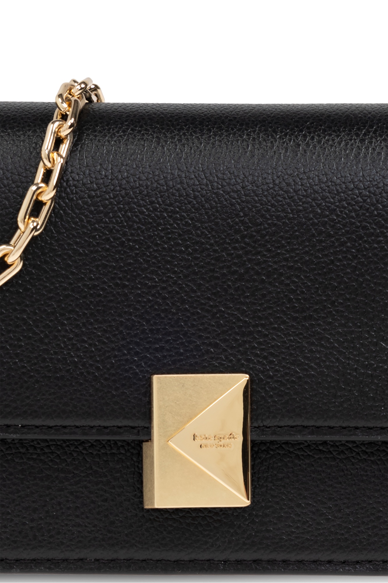 Kate Spade New York Deco Pebble Leather Convertible Crossbody Bag In Black