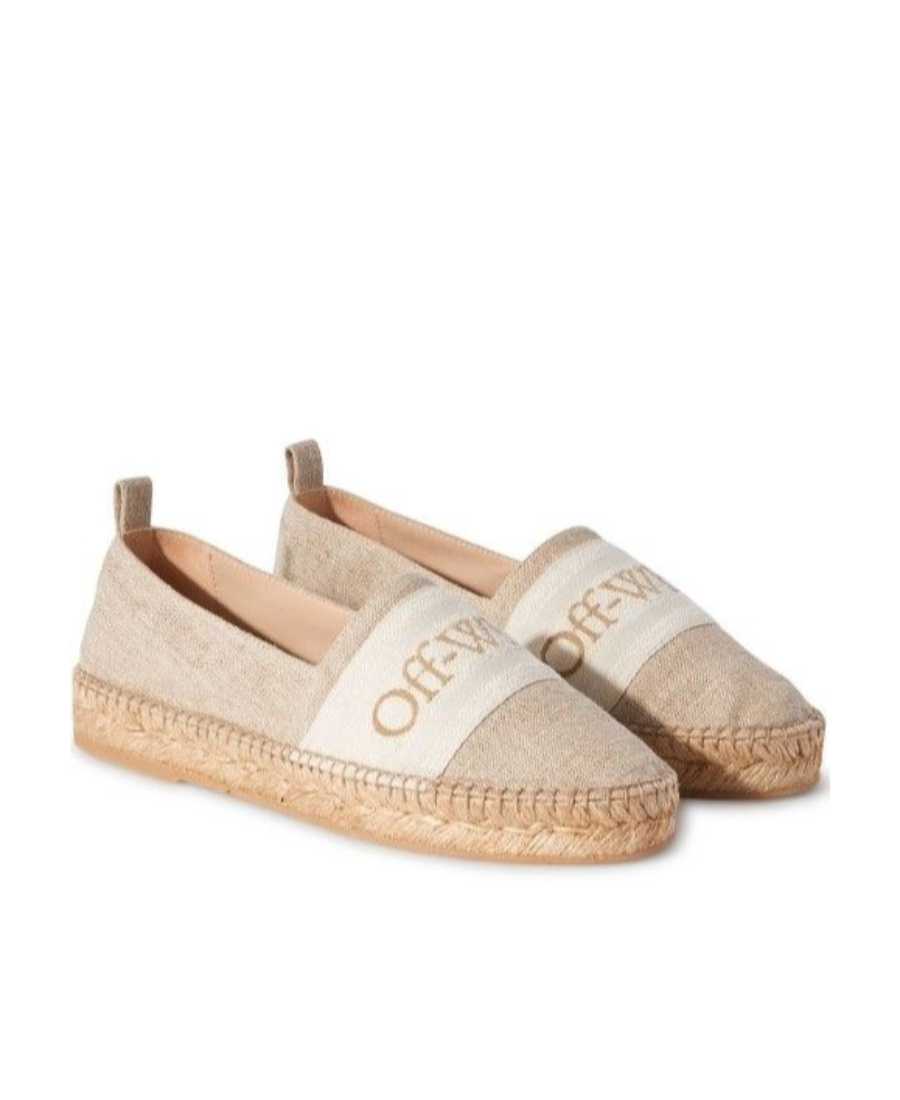 OFF-WHITE BOOKISH CANVAS ESPADRILLES 