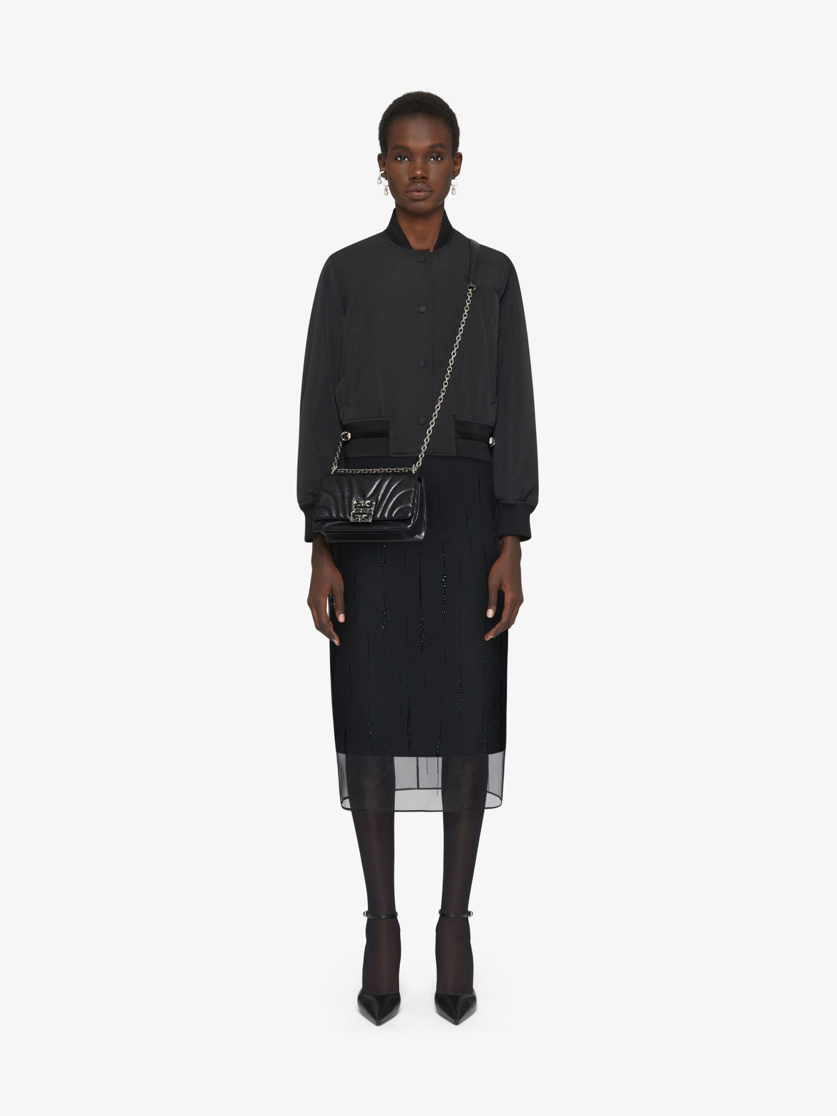 Givenchy Women Black Leather Small 4g Soft Shoulder Bag In Black