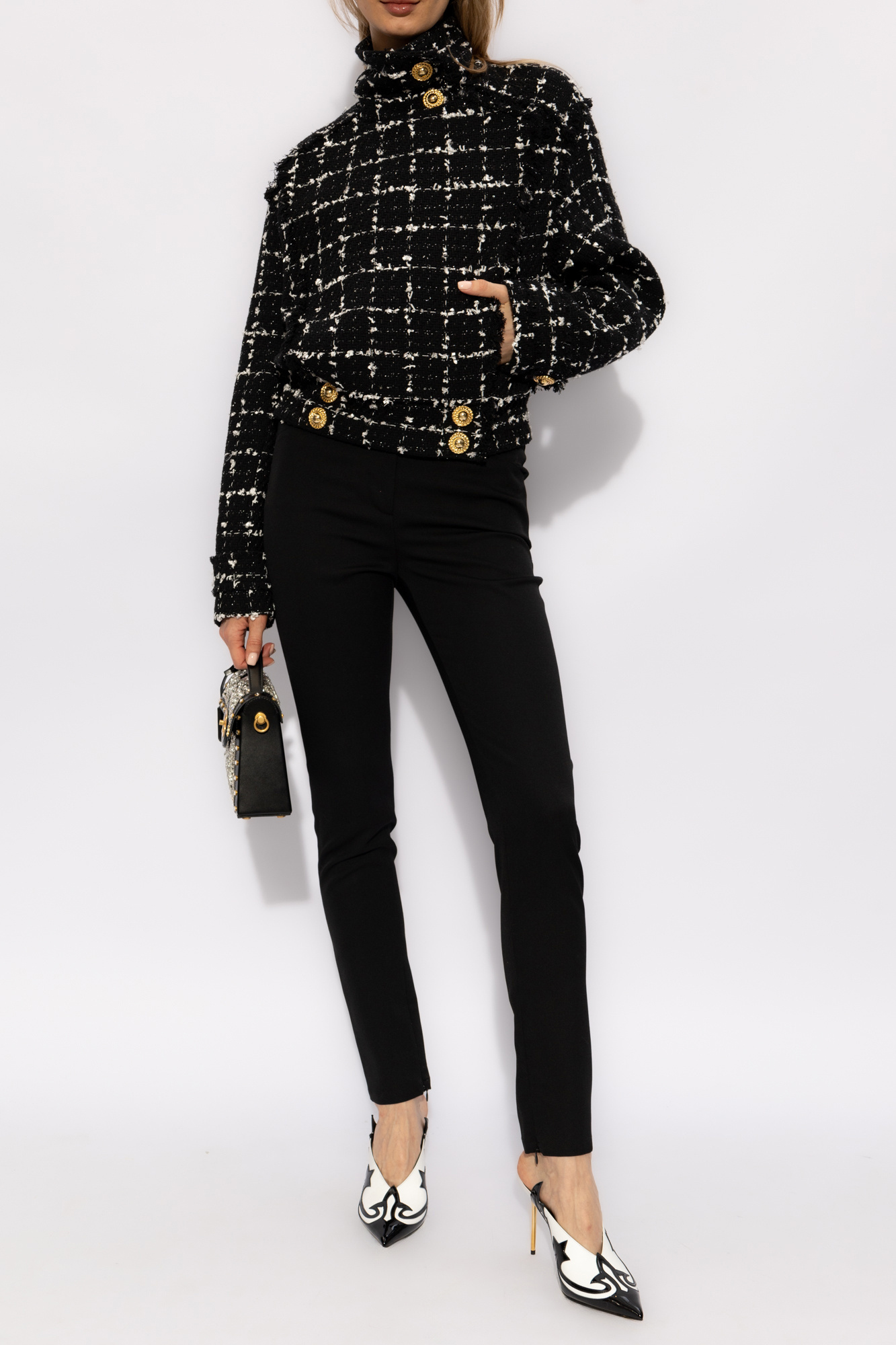 Balmain Tapered Tailored Trousers In Black