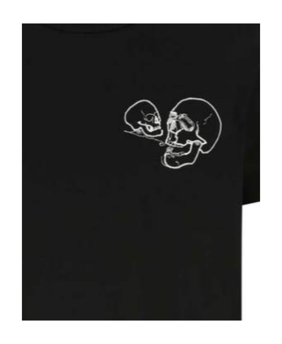 Alexander Mcqueen Embroidered Cotton-jersey T-shirt In Black