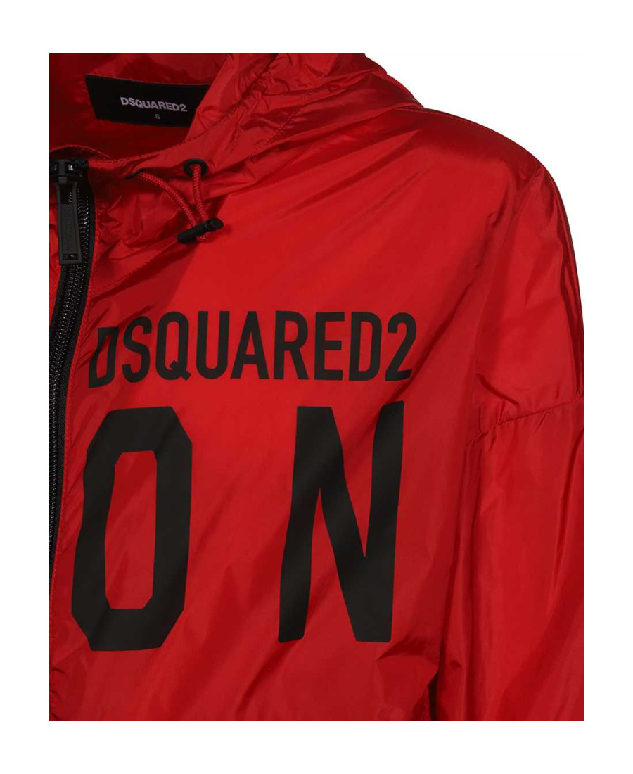 Dsquared2 Logo Long-sleeved Jacket In Red