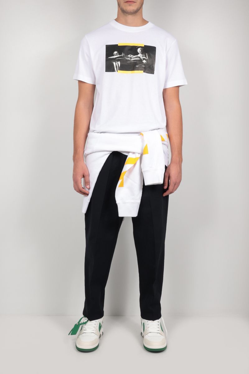 Off-white Fw21 Printing Short Sleeve Ordinary Version White In White