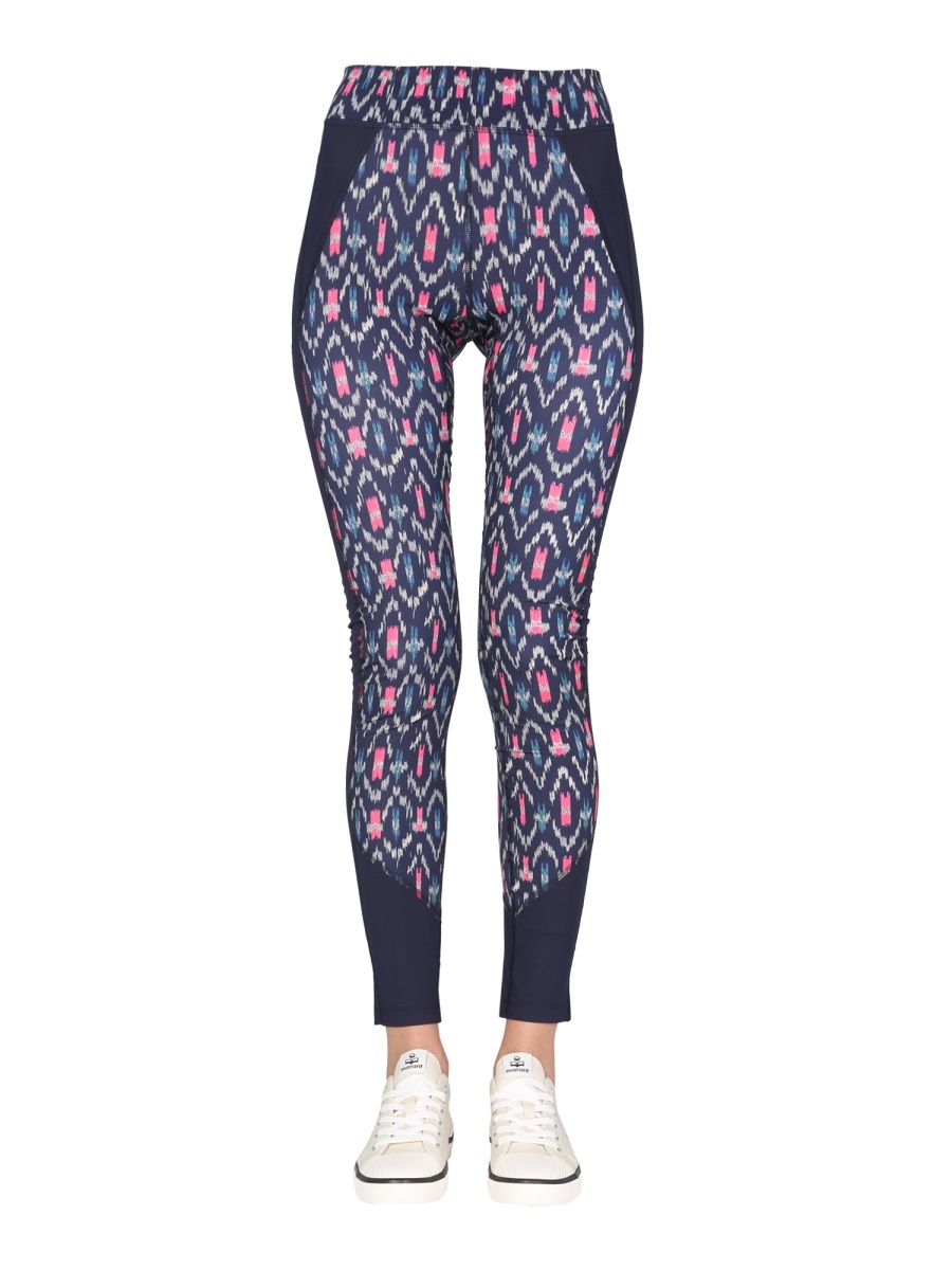 Isabel Marant Étoile High-waisted Graphic-print Leggings In Black
