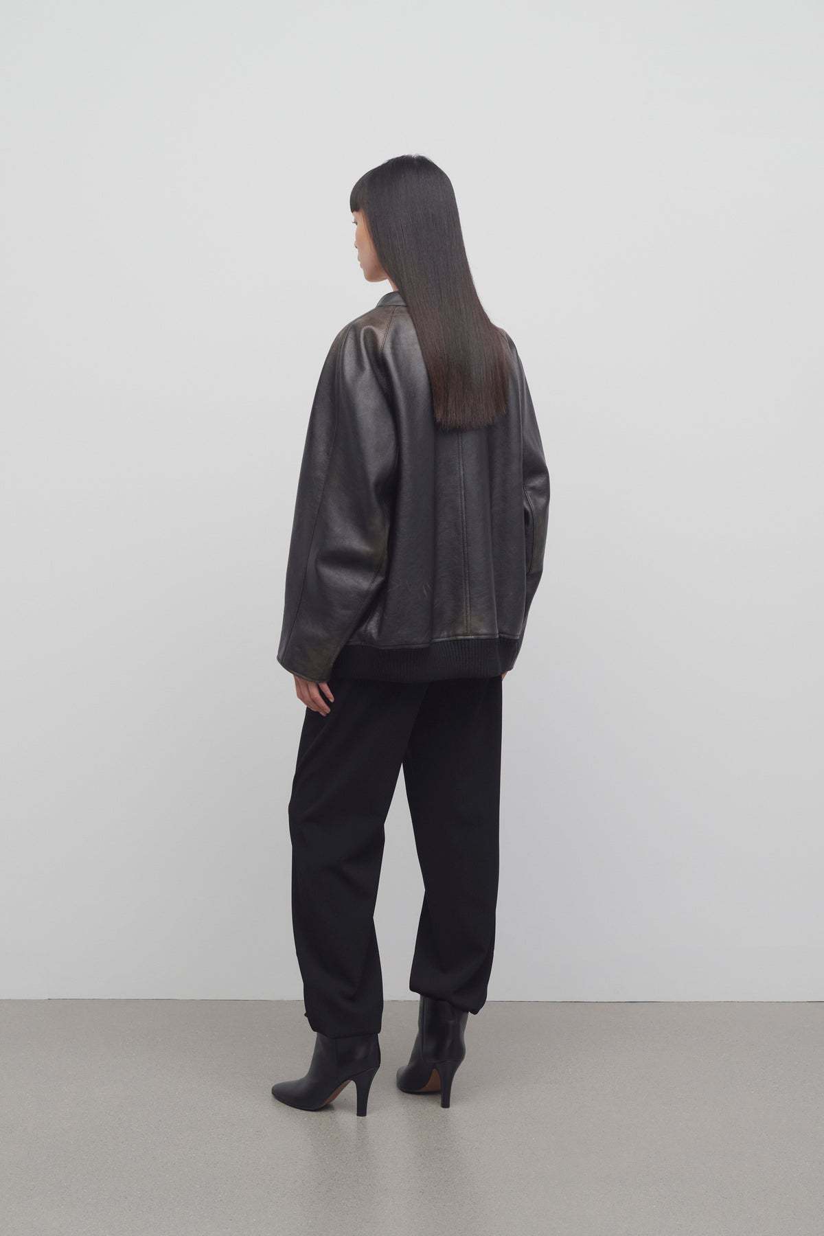 The Row Drawstring Waistband Wool Pants In Black