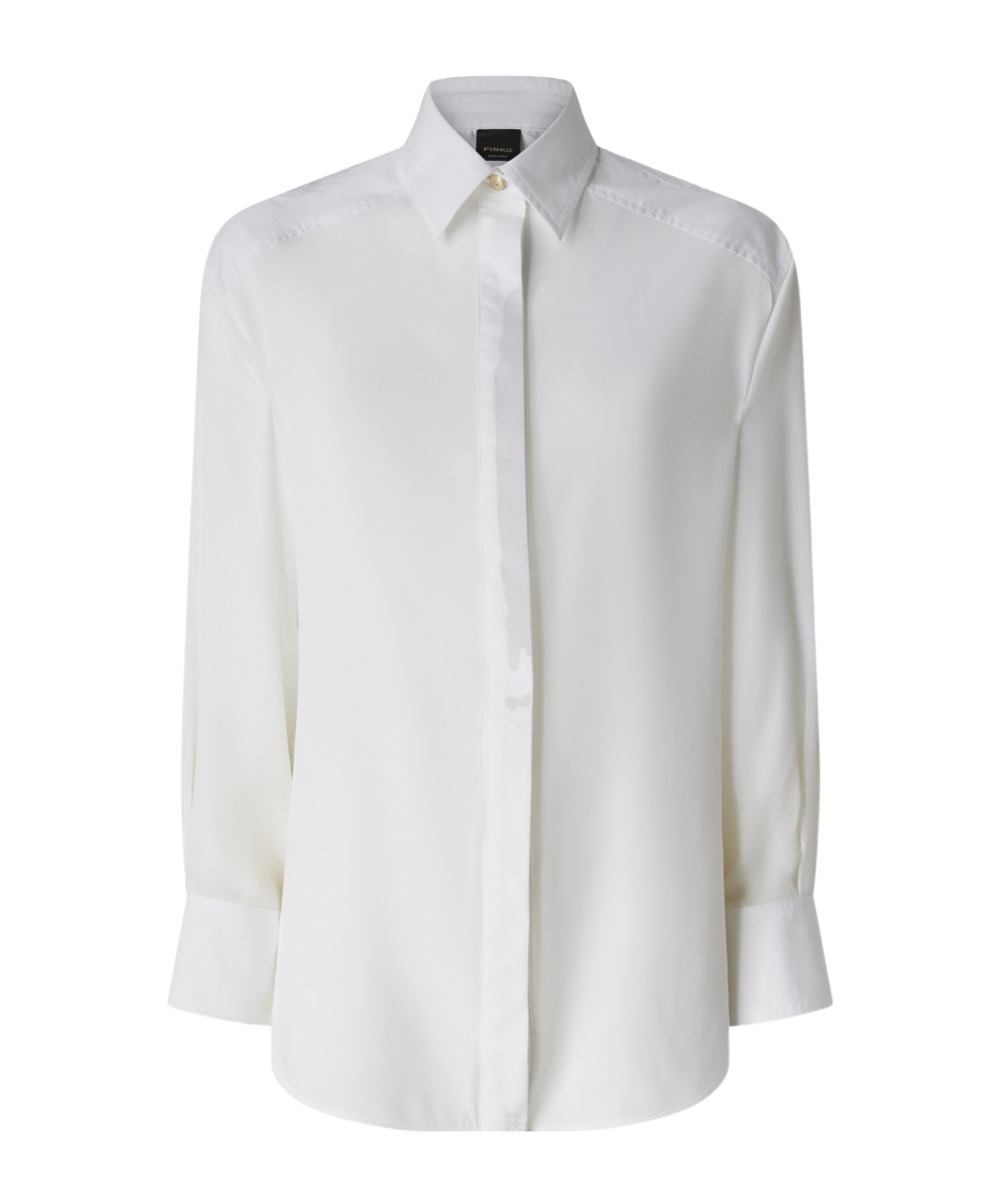 Pinko Classic White Button-down Tailored Shirt In Red