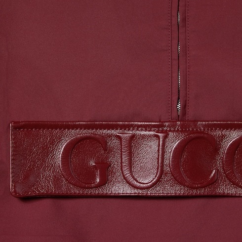 Gucci Embossed Gabardine Bomber Jacket In Red