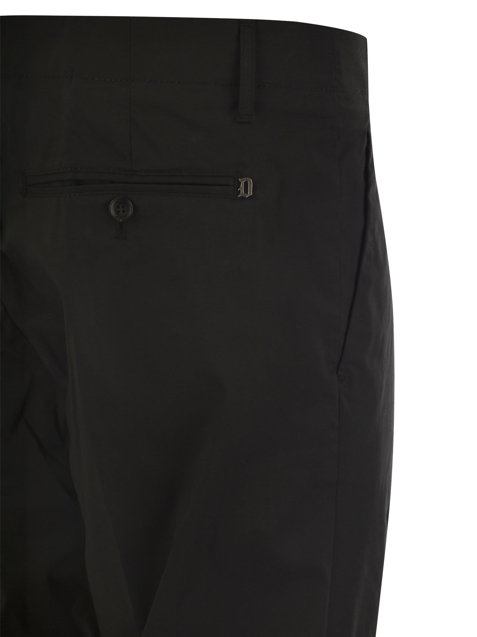 Dondup Belt Loop Casual Pants In Black