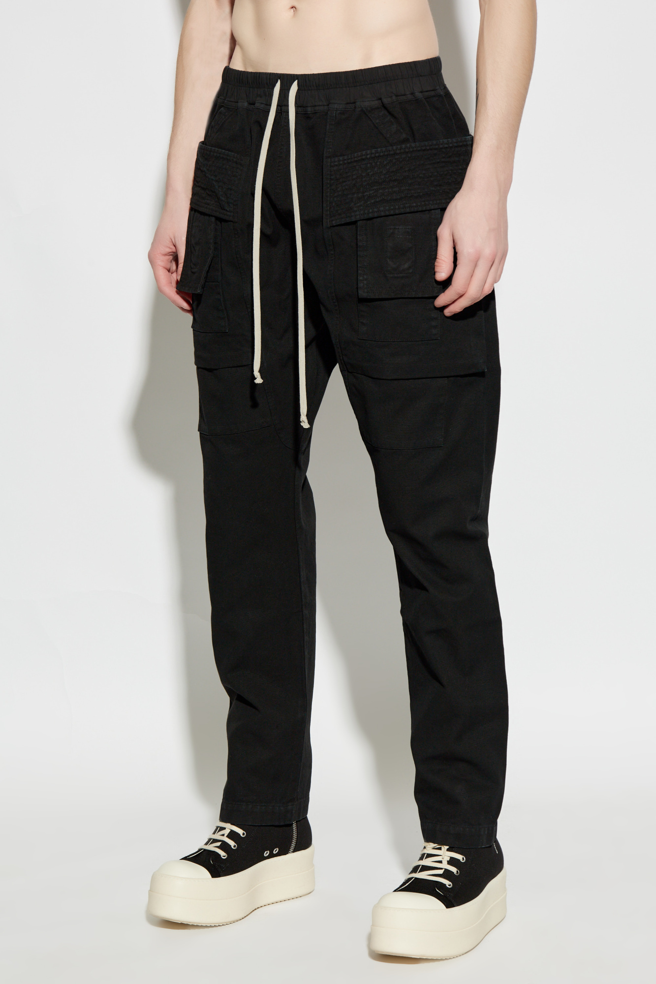 Rick Owens Drkshdw Drkshdw By Rick Owens Man Pants Black Size Xl Cotton In Black