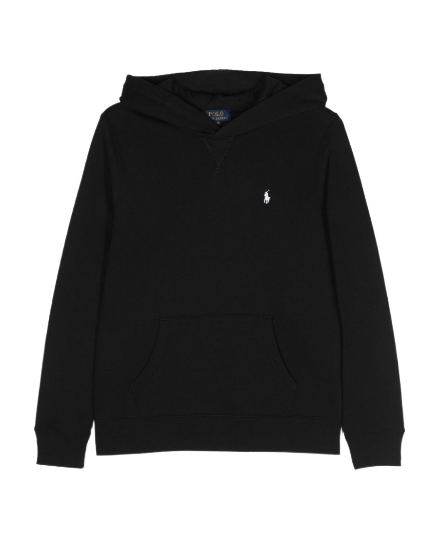 Polo Ralph Lauren Logo-embroidered Cotton-blend Hoodie In Black