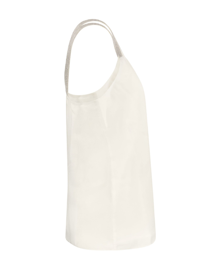 Fabiana Filippi Embellished Strap Tank Top In White