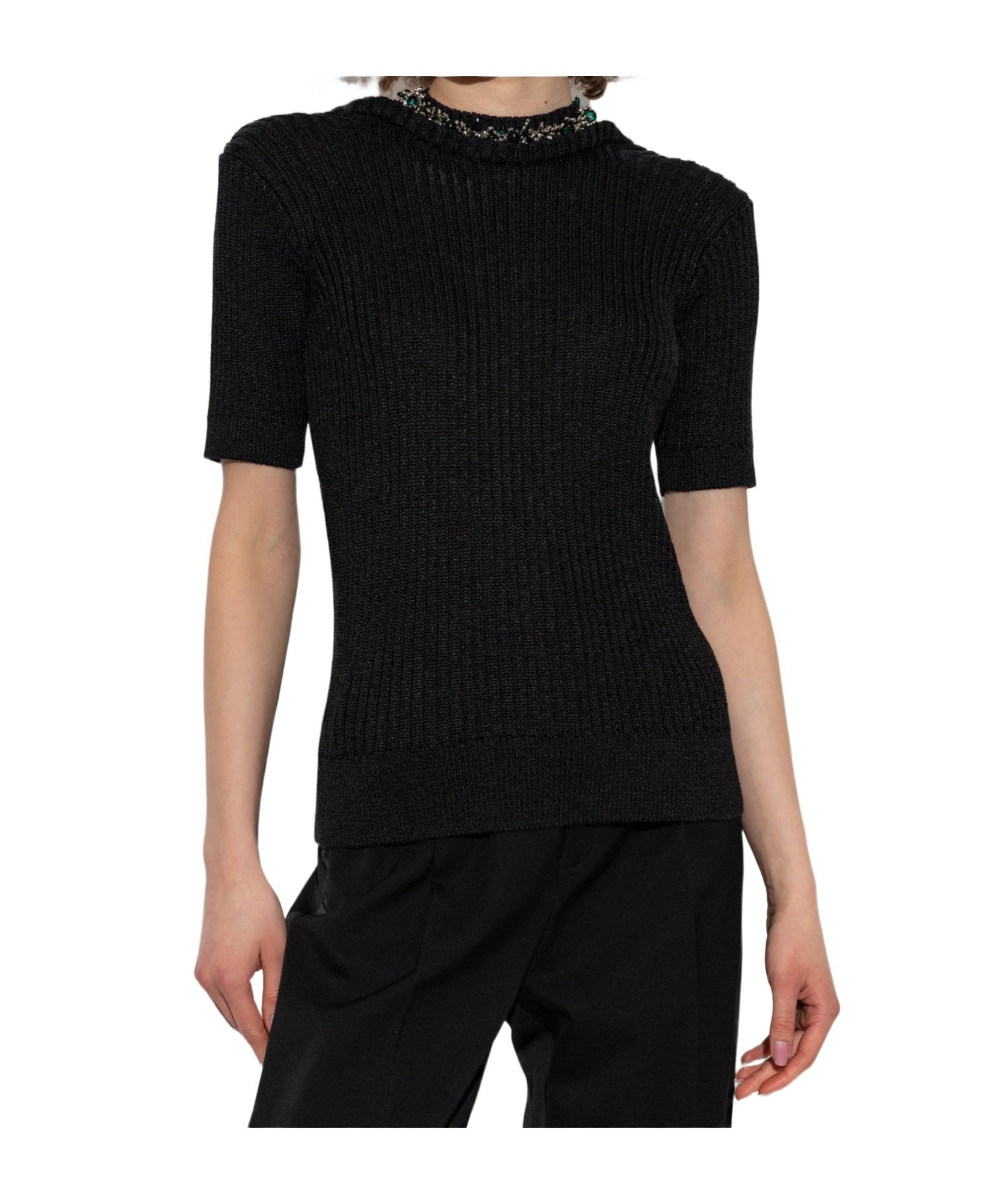 Shop Dries Van Noten Strap T-shirt In Black