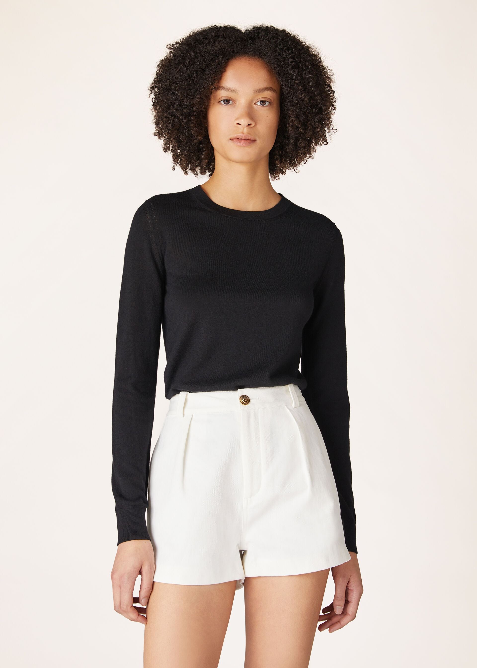 Loro Piana Girocollo Parksville Cashmere Sweater In Black