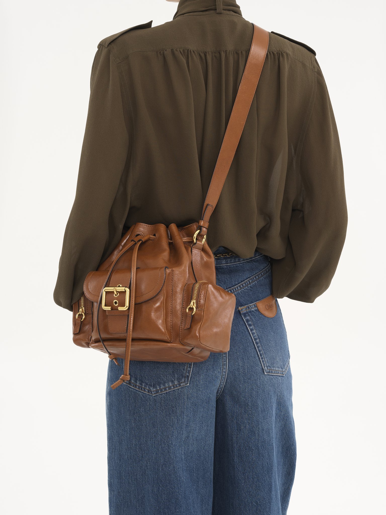 Chloé Brown Camera Bucket Bag In Brown