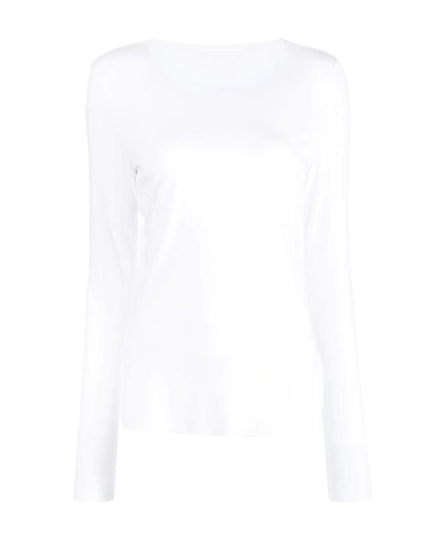 Wolford Crew Neck Long-sleeved Jumper In White