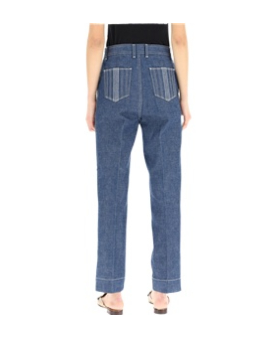 TORY BURCH STRAIGHT-LEG DENIM JEANS 