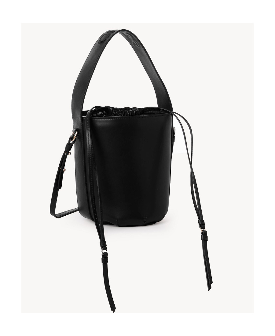 Chloé Sense Leather Bucket Bag In Black
