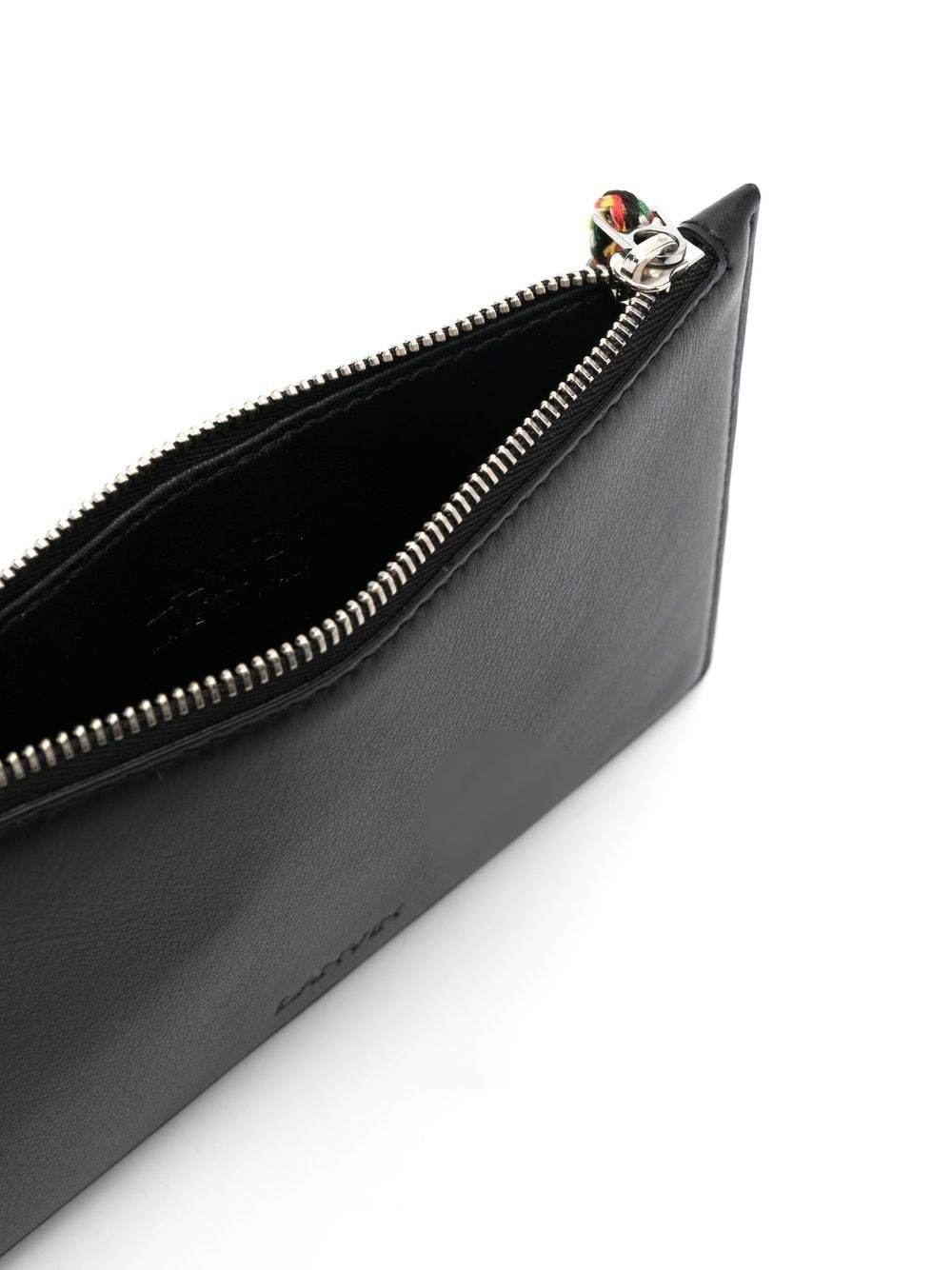 Lanvin Logo-debossed Leather Clutch In Black