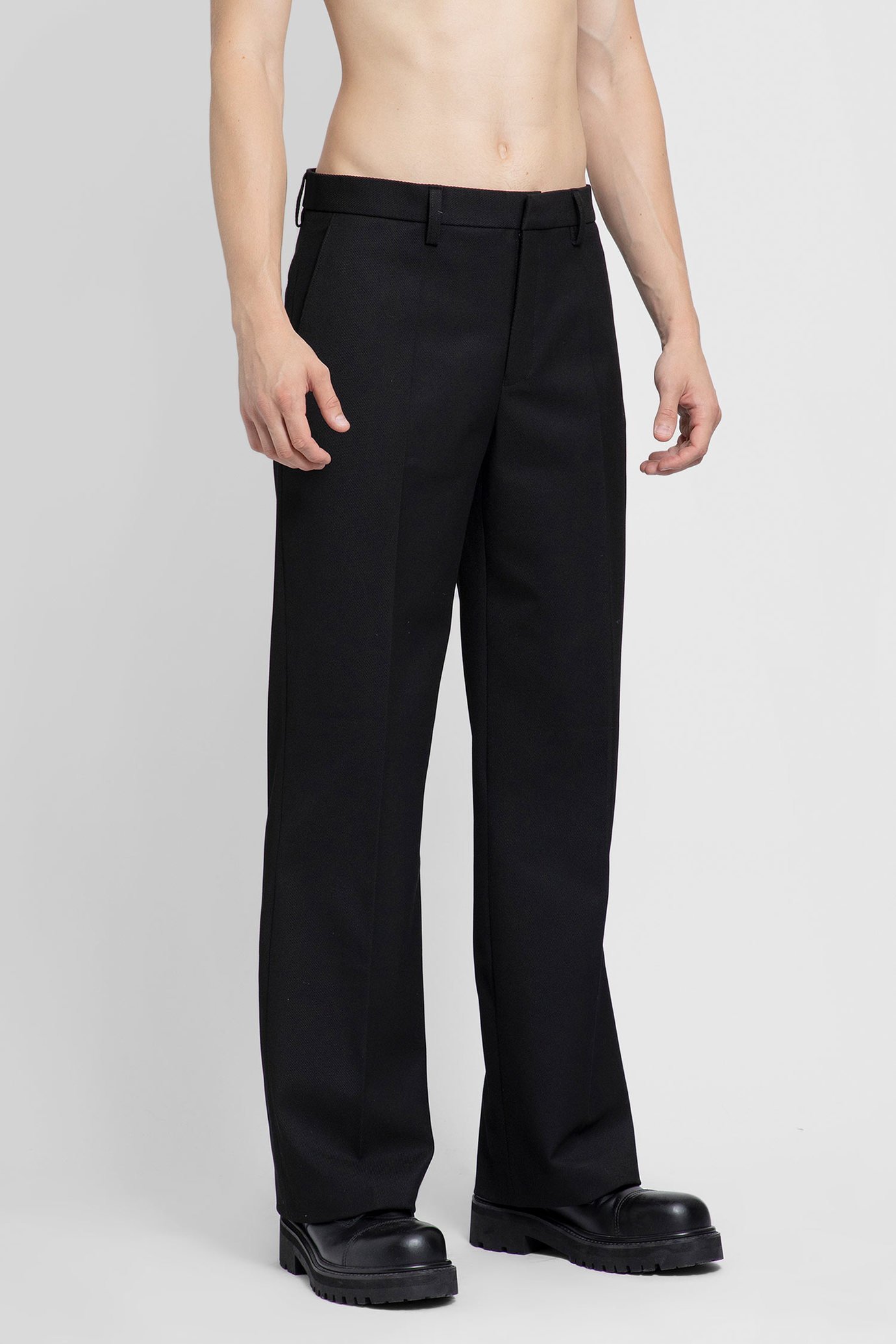 Misbhv Mid-rise Straight-leg Trousers In Black