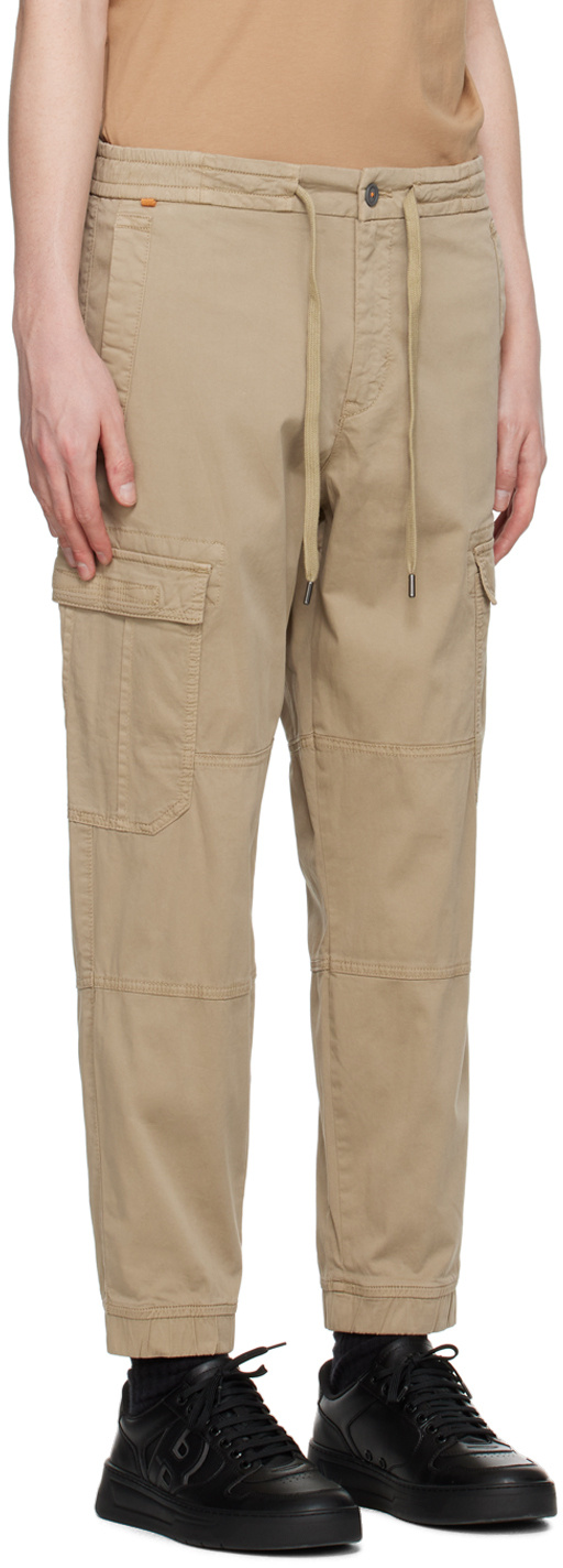 Hugo Boss Work Casual Pants In Nude