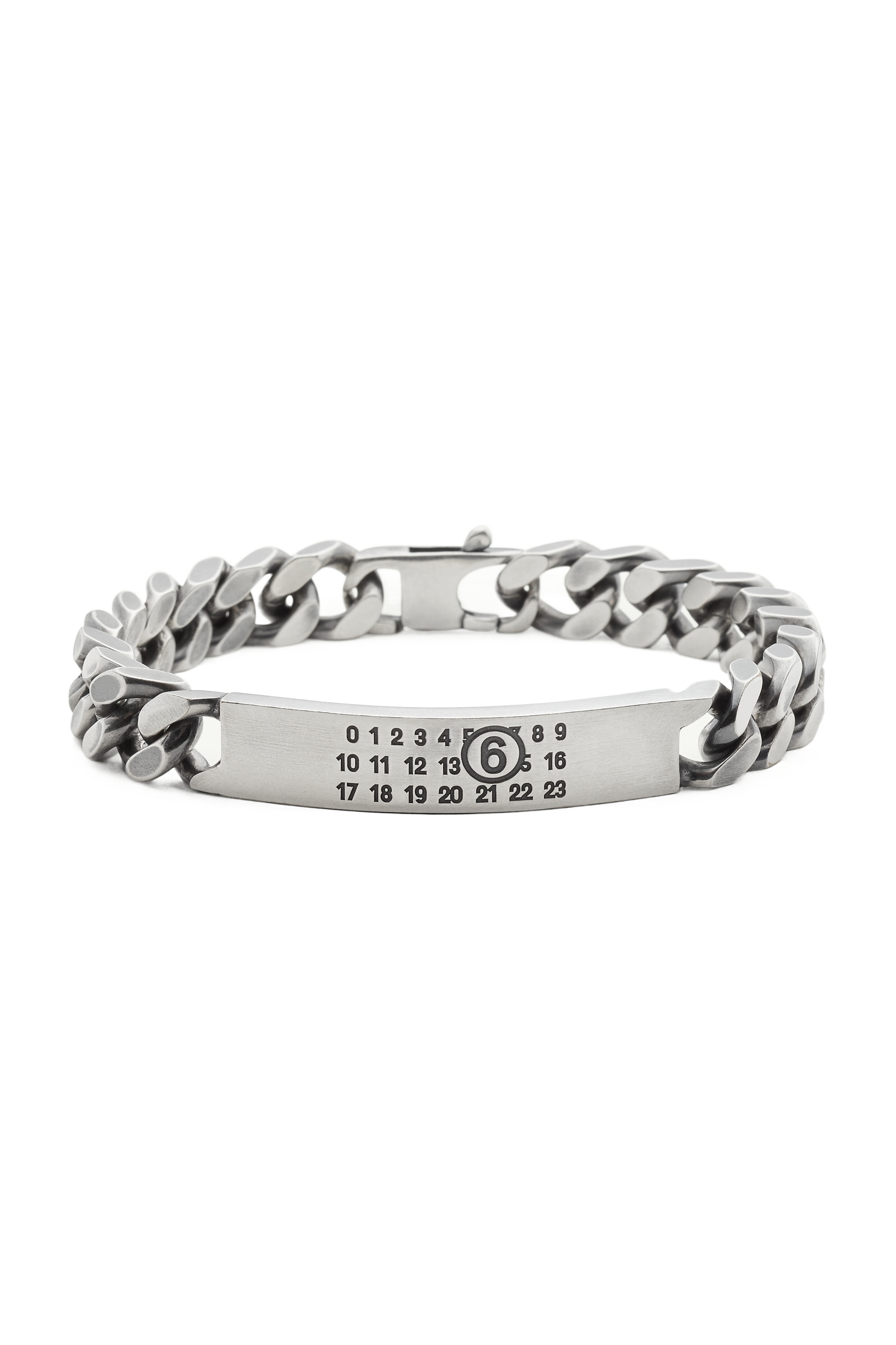 Mm6 Maison Margiela Silver Classic Chain Bracelet In Metallic