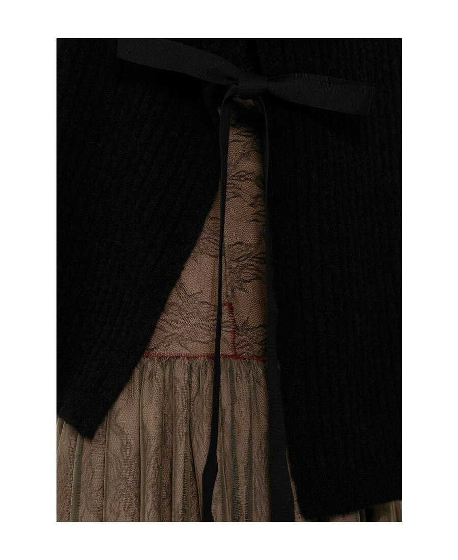 Uma Wang Black Crewneck Wool Sweater In Black