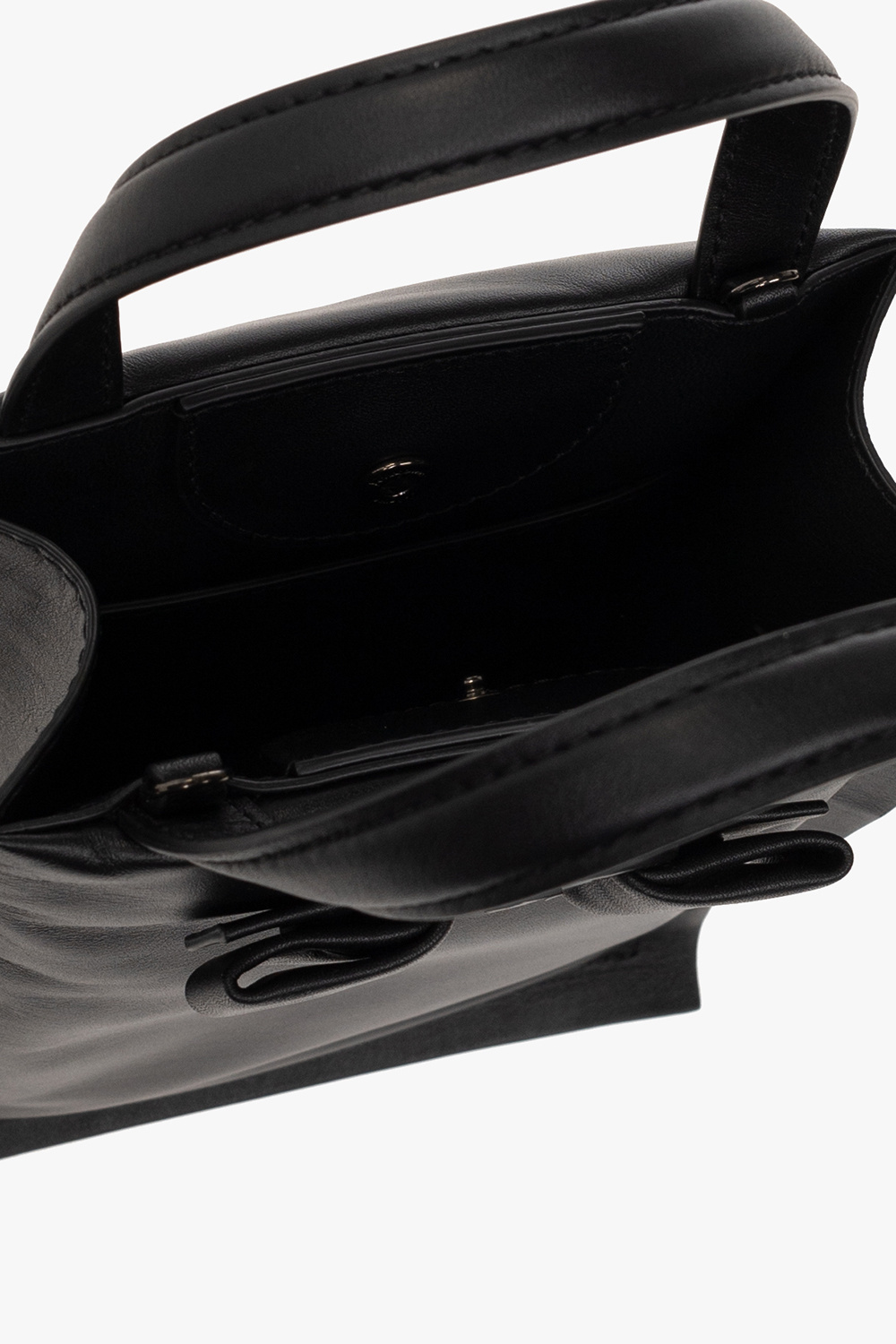 Ferragamo Salvatore Mini Viva Top Handle Bag In Black In Black