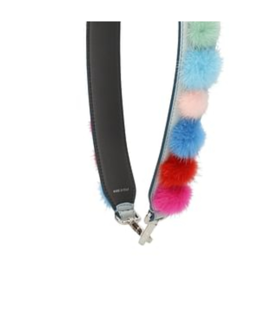 Fendi Logo Shoulder Strap In Black