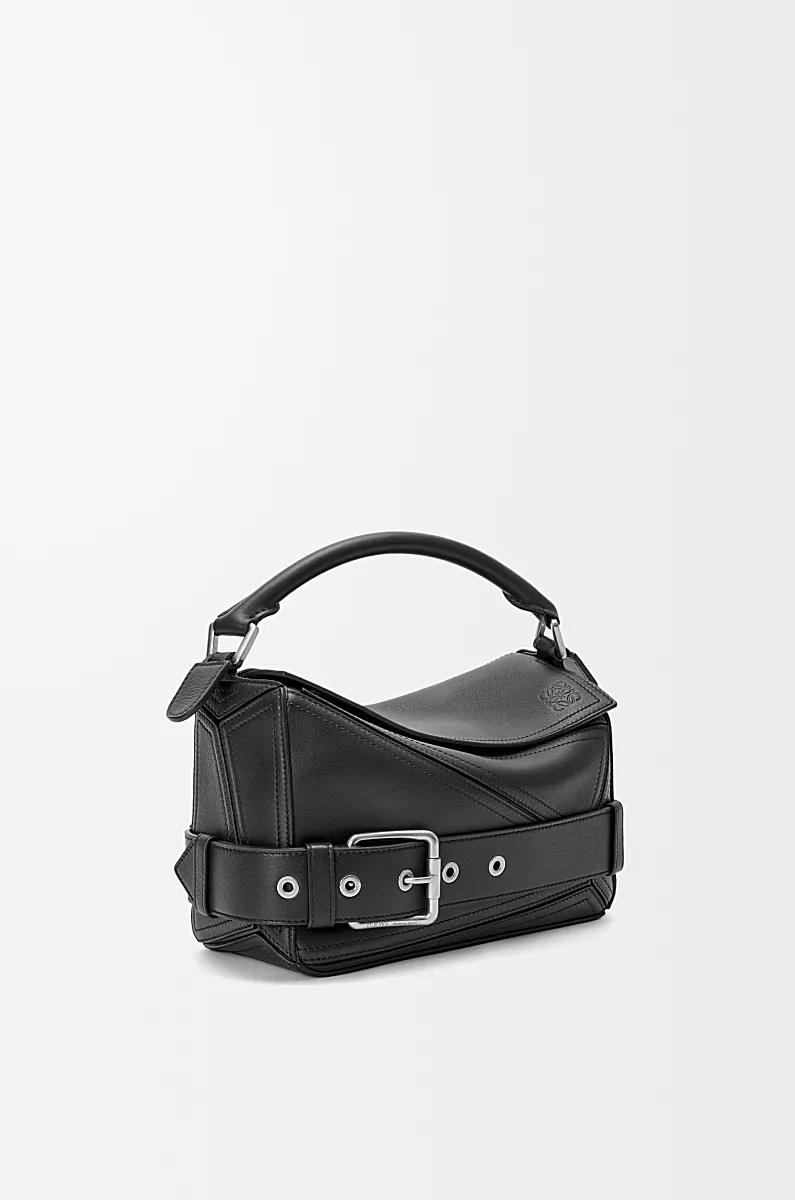 Loewe Womens Black Puzzle Biker Small Leather Cross-body Bag
