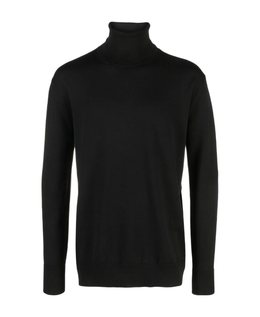 Jil Sander Man Turtleneck Burgundy Size 42 Wool In Black