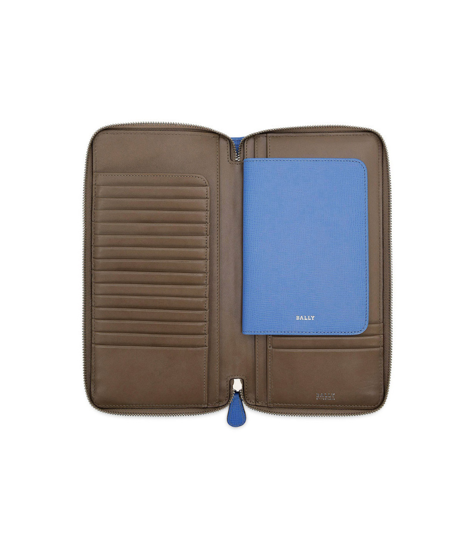 Bally Logo Details Wallet In Blue