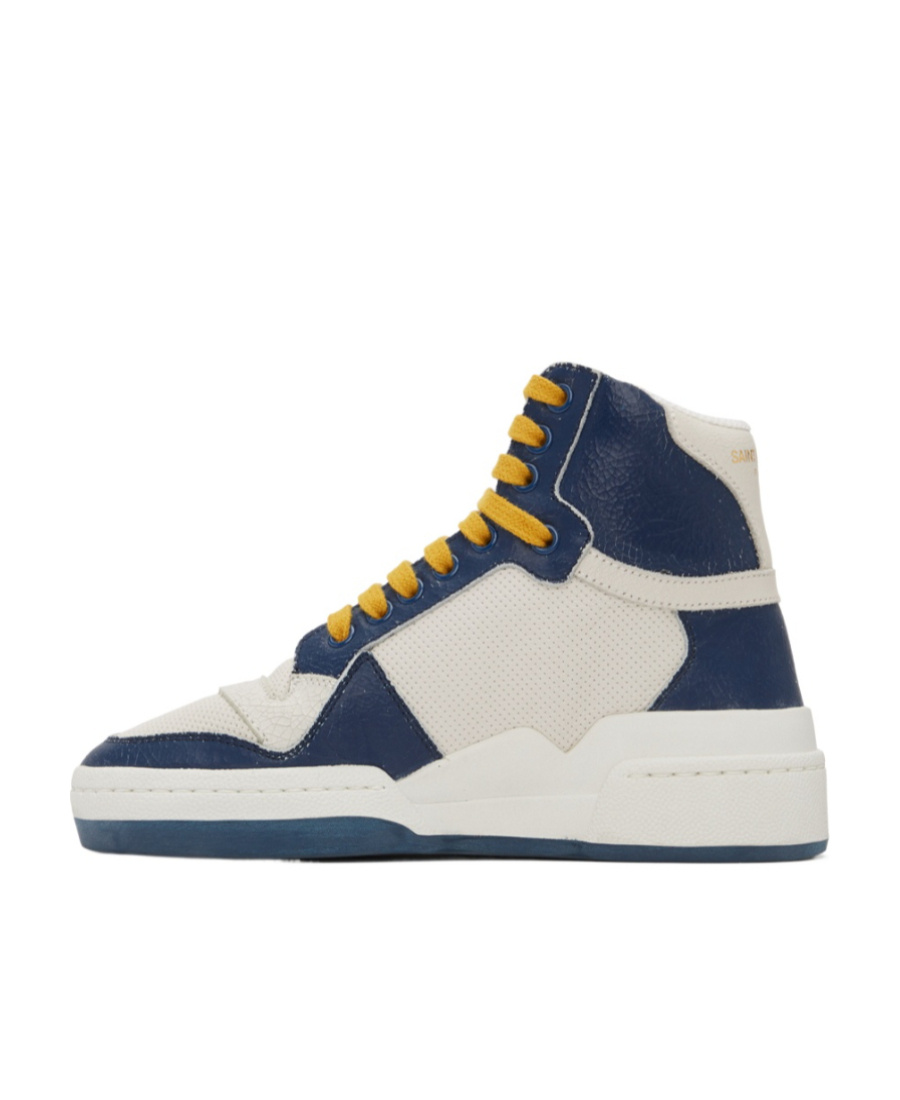 Saint Laurent Sl24 High-top Sneakers In White